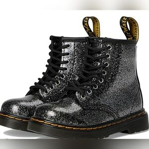 Dr. Martens Black Glitter Lace Up Boots